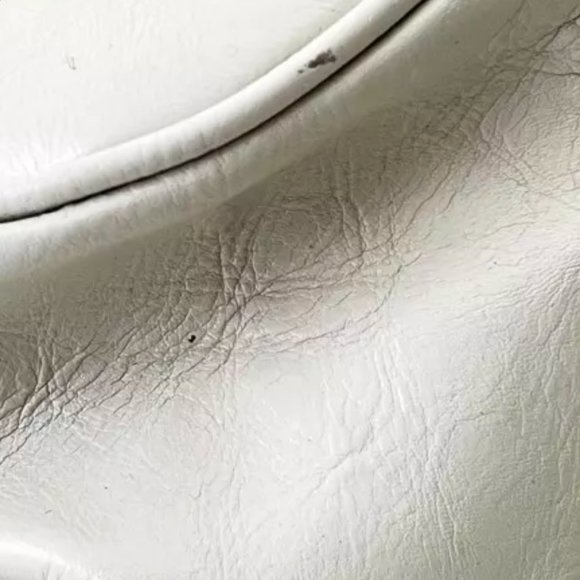 FRANCO SARTO Genuine Textured Leather Off White Satchel Handbag - Picture 11 of 16